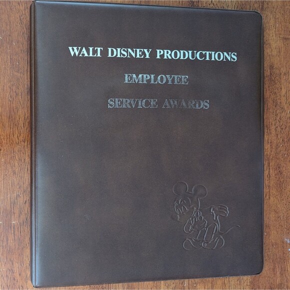 Walt Disney Productions Employee Service Awards 3 Ring Binder Mickey Mouse Rare - Picture 8 of 8